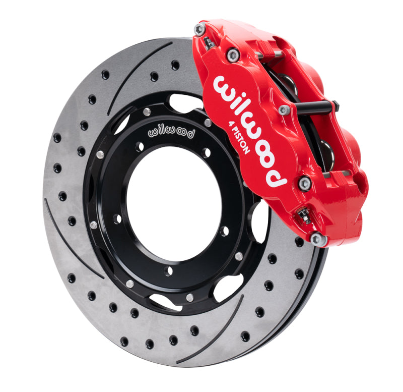 Wilwood 69-89 Porsche 911 Front Superlite Brake Kit 3.5in MT Drilled & Slotted Face - Red - My Store