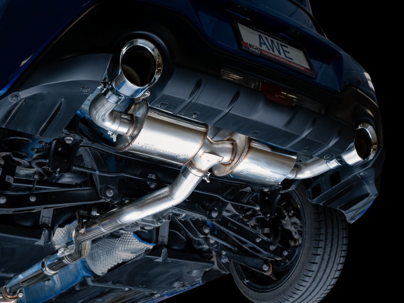 AWE Subaru BRZ/ Toyota GR86/ Toyota 86 Touring Edition Cat-Back Exhaust- Chrome Silver Tips - Mammoth Racing -