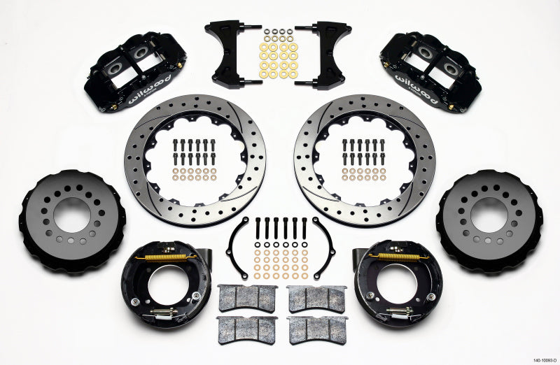 Wilwood Narrow Superlite 4R Rear P-Brk Kit 12.88in Drilled Chevy C-10 2.42 Offset 5-lug - Mammoth Racing -