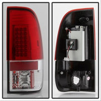 Spyder Ford F150 side 97-03/F250/350 Duty 99-07 LED Tail Lights Red Clear ALT-YD-FF15097-LED-RC - Mammoth Racing -