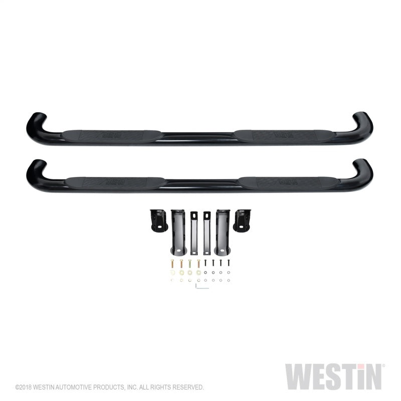 Westin 2019 Chevrolet Silverado/Sierra 1500 Crew Cab Platinum 4 Oval Nerf Step Bars - Black - Mammoth Racing -