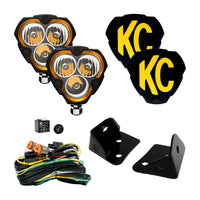 KC HiLiTES Jeep JK Flex ERA 3 2-Light Sys Pillar Mount (40w Combo Beam) - Mammoth Racing -