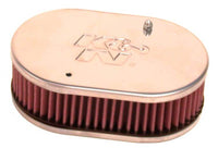 K&N Universal Custom Air Filter - Oval - Red - 51mm Neck Flange - Mammoth Racing -