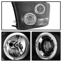 Spyder Dodge Ram 1500 09-14 10-14 Projector Headlights Halogen- LED Halo LED - Blk PRO-YD-DR09-HL-BK - Mammoth Racing -