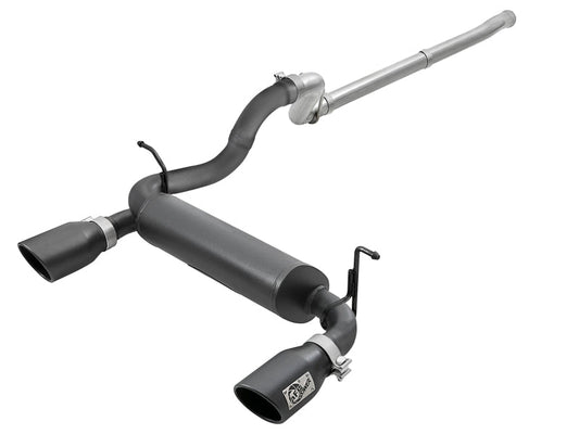 aFe Rebel Series 2.5in 409 SS Cat-Back Exhaust w/ Black Tips 18-19 Jeep Wrangler (JL) V6 3.6L - Mammoth Racing -