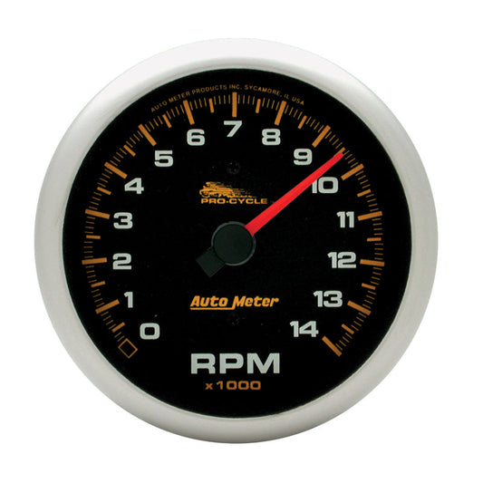 Autometer Pro-Cycle Gauge Tach 3 3/4in 14K Rpm 2 & 4 Cylinder Black - My Store