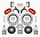 Wilwood Narrow Superlite 6R Front Hub Kit 14.00in Drill Red 59-64 Chevy Impala / 63-64 Corvette - Mammoth Racing -