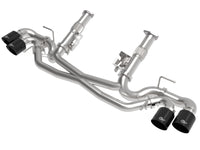 aFe MACH Force-Xp 3in to 2-1/2in 304SS Cat-Back (No Muff.) 2020 Chevy Corvette (C8) 6.2L - Black Tip - Mammoth Racing -