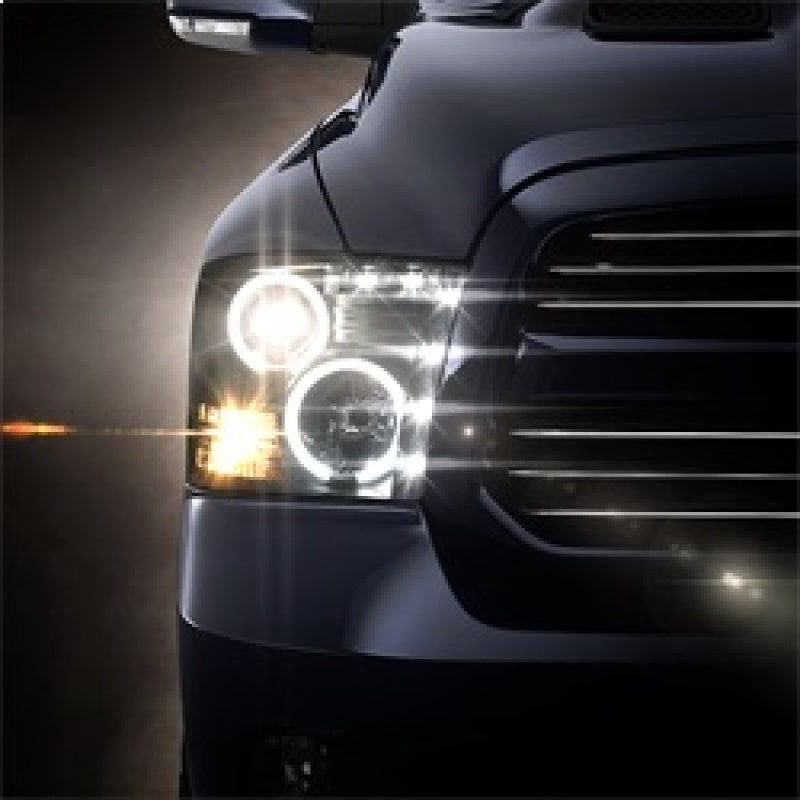 Spyder Dodge Ram 1500 09-14 Projector Headlights Halogen- CCFL Halo LED - Blk PRO-YD-DR09-CCFL-BK - Mammoth Racing -