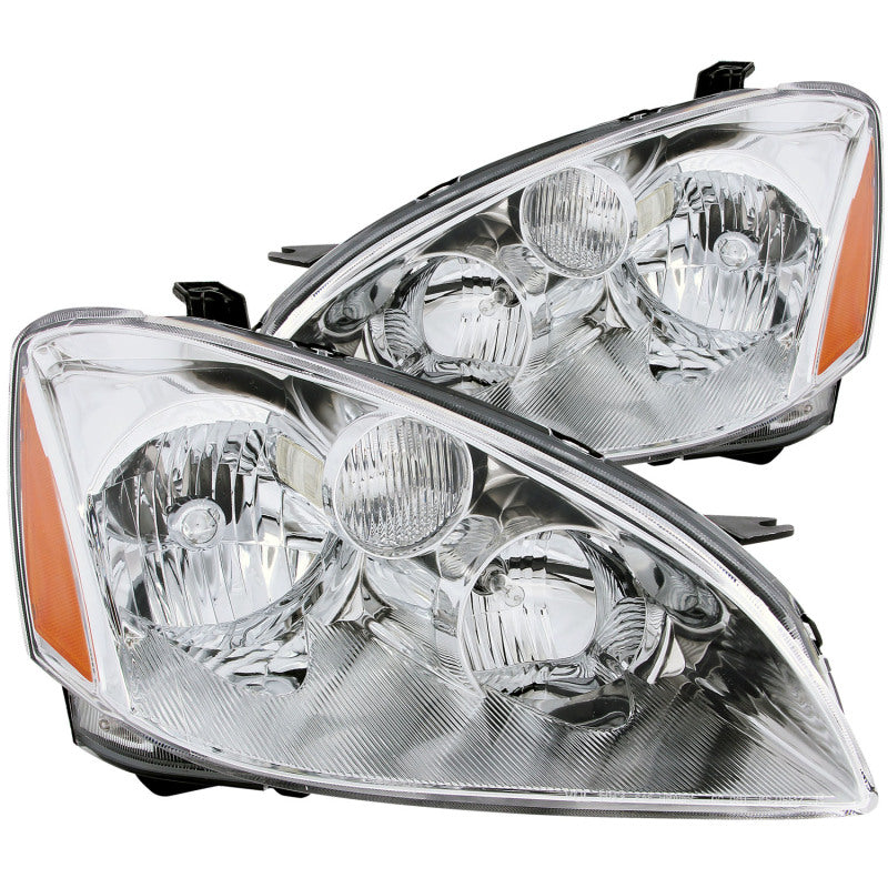 ANZO 2002-2004 Nissan Altima Crystal Headlights Chrome - Mammoth Racing -