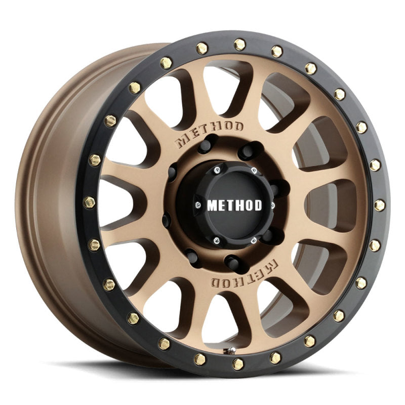 Method Mr305 NV HD 18x9 +18mm Offset 8x6.5 130.81mm CB Method Bronze/Black Street Loc Wheel - Mammoth Racing -