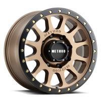 Method Mr305 NV HD 18x9 +18mm Offset 8x180 130.81mm CB Method Bronze/Black Street Loc Wheel - Mammoth Racing -