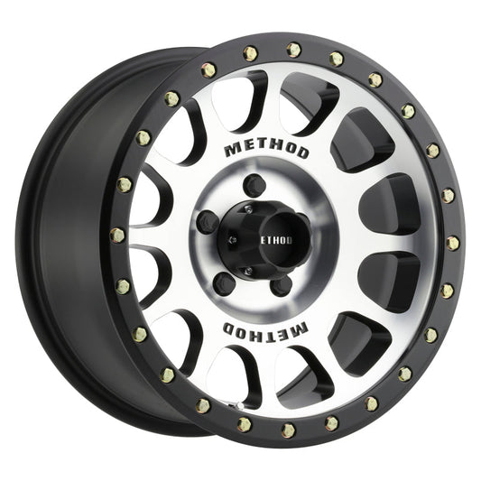 Method Mr305 NV 17x8.5 0mm Offset 5x5.5 108mm CB Machined/Black Street Loc Wheel - Mammoth Racing -