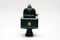 Fuelab 555 Carb Adjustable FPR Blocking 4-12 PSI (1) -8AN In (2) -8AN Out - Black - Mammoth Racing -
