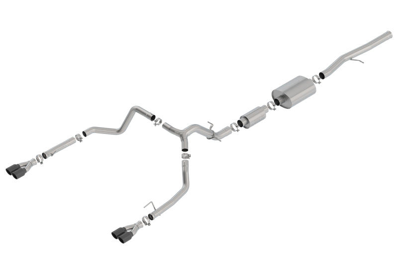 Borla 19 Chevrolet Silverado/GMC Sierra 1500 6.2L SS (S-Type) Catback Exhaust - Black Chrome Tips - My Store