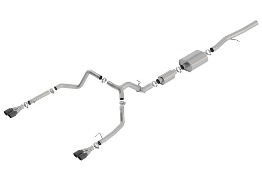 Borla 19 Chevrolet Silverado/GMC Sierra 1500 6.2L SS (S-Type) Catback Exhaust - Black Chrome Tips - My Store