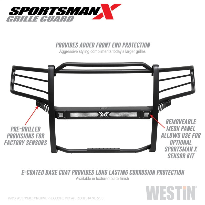 Westin 19-21 Ram 1500 Sportsman X Grille Guard - Textured Black (Excluding Classic & Rebel) - Mammoth Racing -
