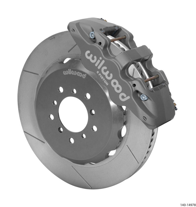 Wilwood Aero6r/st Front 14.00in Road Race Kit - Gray Hard Anodize 00-06 BMW M3 (e46) - My Store