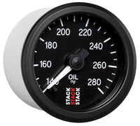 Autometer Stack 52mm 140-280 Deg F 1/8in Nptf Male Pro Stepper Motor Oil Temp Gauge - Black - My Store