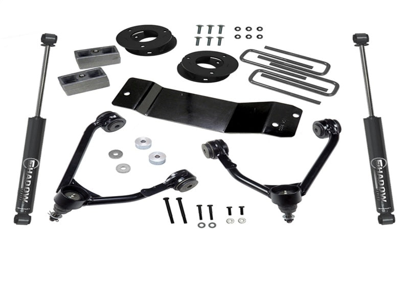 Superlift 07-16 Chevy Silv 1500 4WD 3.5in Lift Kit w/ Cast Steel Control Arms & Rear Shocks - Mammoth Racing -