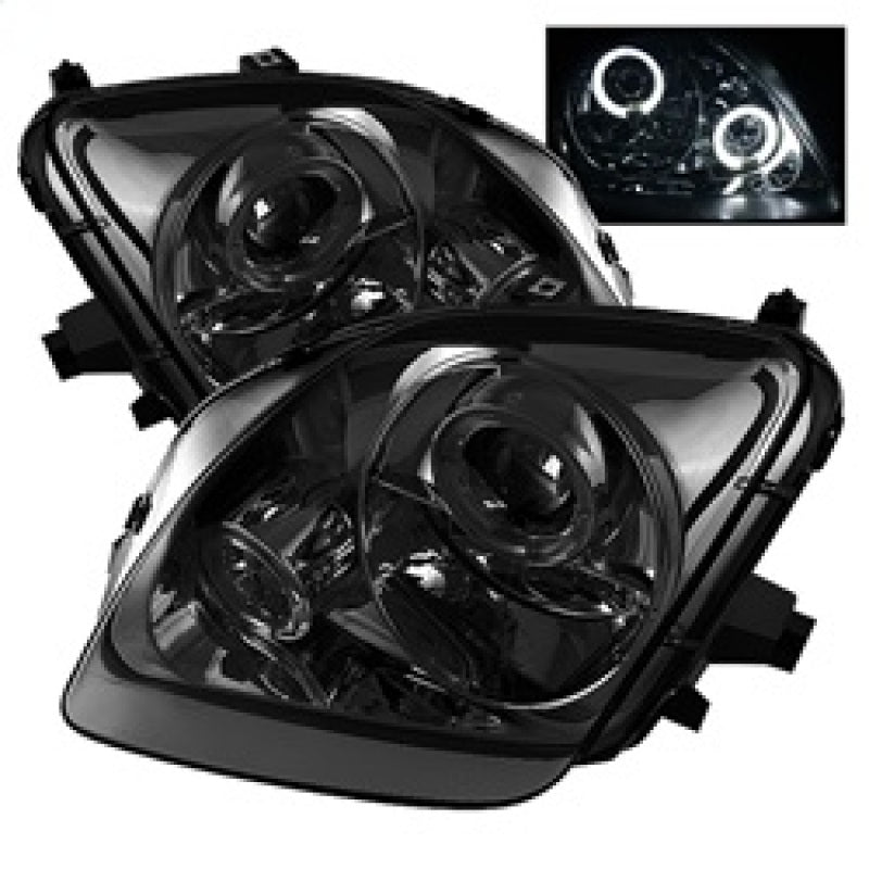 Spyder Honda Prelude 97-01 Projector Headlights LED Halo Smoke High H1 Low H1 PRO-YD-HP97-HL-SM - Mammoth Racing -