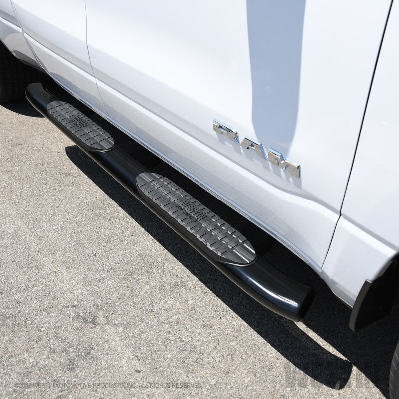 Westin 2019 Ram 1500 Quad Cab (Excl Classic) PRO TRAXX 5 Oval Nerf Step Bars - Black - Mammoth Racing -