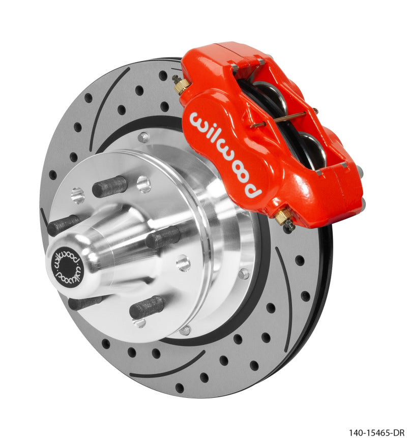 Wilwood Forged Dynalite Pro Series Front Brake Kit Red Caliper 11.00in SRP Drilled & Slotted Rotor - My Store