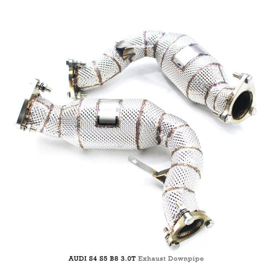 Free Flow 304 Stainless Exhaust Downpipe for Audi S4 S5 B8