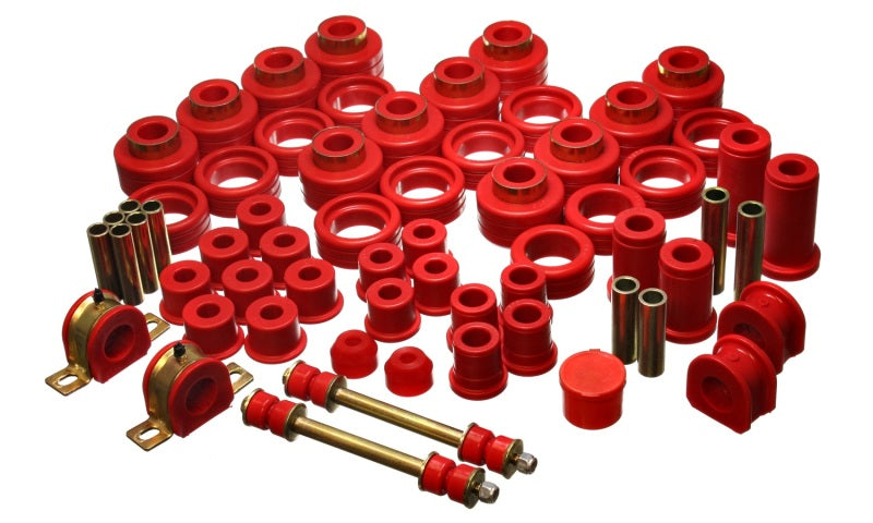 Energy Suspension 92-97 Chevy Suburban 4WD Red Hyper-flex Master Bushing Set - Mammoth Racing -