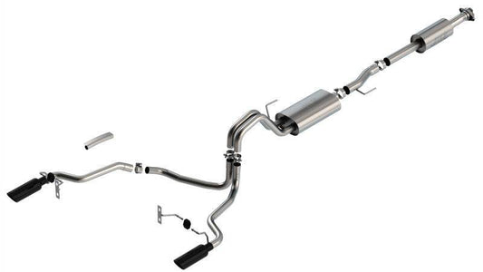 Borla F-150 2021 5.0L 4dr CC SB EC STB Lariat/KR/Pltm/LTD 3/2.25 SRE Cat-Back Touring Black CHR Tips - Mammoth Racing -
