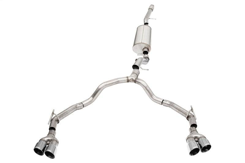 Corsa 21-22 Suburban/GMC Yukon XL 6.2L 4WD Dual Rear 3/2.75in Sport Cat-Back DW 4in Pol Tips - Mammoth Racing -