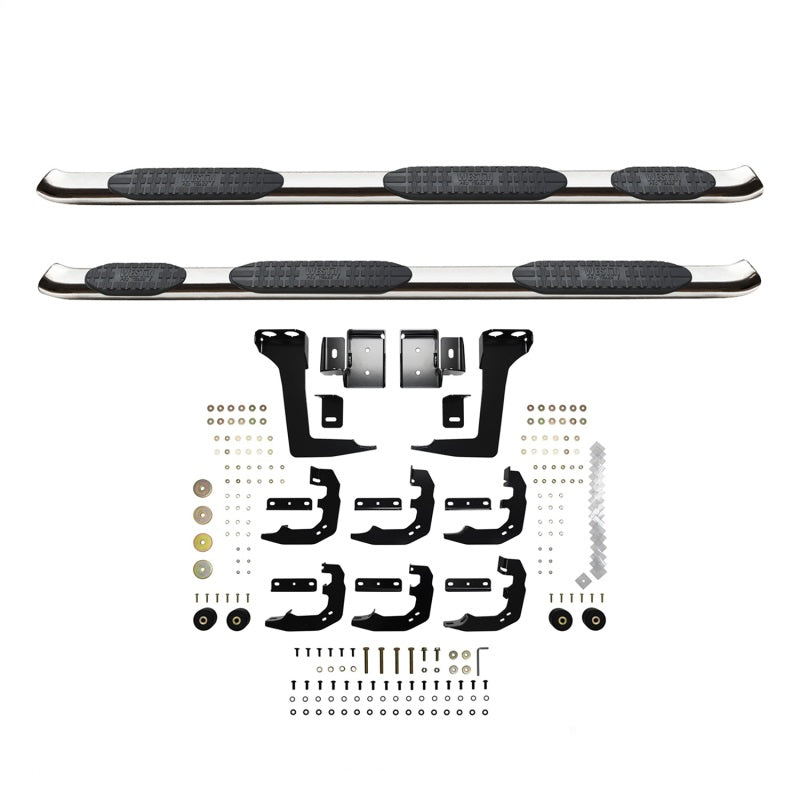 Westin 19-20 Ram 1500 Quad Cab w/ 6.5ft Bed PRO TRAXX 5 W2W Oval Nerf Step Bars - Stainless Steel - Mammoth Racing -