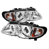 Spyder BMW E46 3-Series 02-05 4DR Projector Headlights 1PC LED Halo Chrm PRO-YD-BMWE4602-4D-AM-C - Mammoth Racing -