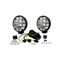 KC HiLiTES Apollo Pro 6in. Halogen Light 100w Spot Beam (Pair Pack System) - Black - Mammoth Racing -