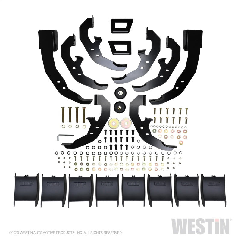 Westin 2020 Chevy Silverado 2500/3500 Crew Cab (6.5ft Bed) PRO TRAXX Oval W2W Nerf Step Bars - Black - Mammoth Racing -