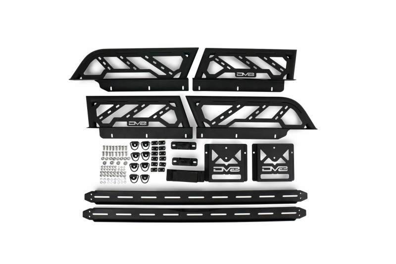 DV8 Offroad 20-22 Jeep Gladiator JT / 05-21 Toyota Tacoma Overland Bed Rack - 2pc. Adjustable - Mammoth Racing -