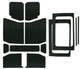 DEI 2018-Up Jeep Wrangler JL 4-Door Headliner Complete Kit 13-pc - Black - Mammoth Racing -