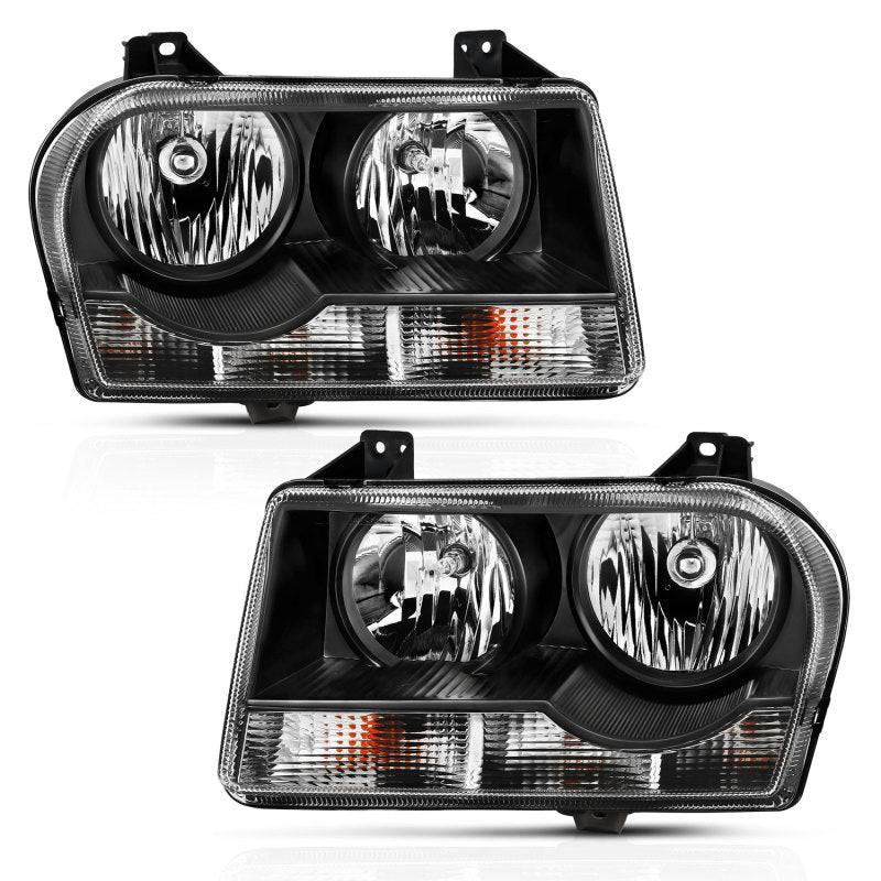 ANZO 2005-2010 Chrysler 300 Crystal Headlight Black - My Store