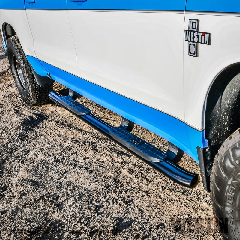Westin 2019 Chevrolet Silverado/Sierra 1500 Crew Cab Non LD PRO TRAXX 5 Oval Nerf Step Bars - Black - Mammoth Racing -