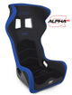 PRP Alpha Head Containment Composite Seat- Black/Blue - Mammoth Racing -