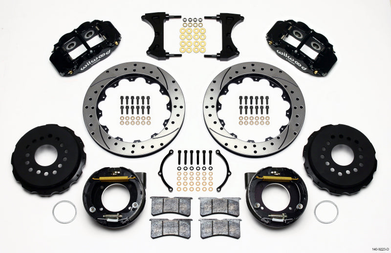 Wilwood Narrow Superlite 4R Rear P-Brk Kit 12.88in Drilled Ford 8.8 w/2.5in Offset-5 Lug - My Store