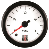 Autometer Stack 52mm 0-280 Ohm Programmable Pro Stepper Motor Fuel Level Gauge - White - My Store