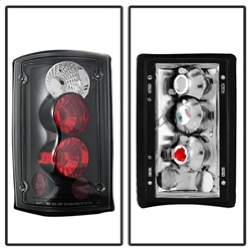 Spyder Ford Excursion 00-06/Econoline 150/250/350/450/550 95-06 Euro Tail Lights Blk ALT-YD-FEC00-BK - Mammoth Racing -
