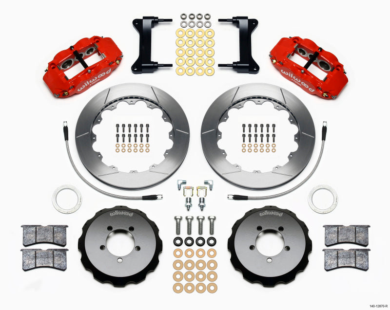Wilwood Narrow Superlite 6R Front Hat Kit 12.88in Red 2012-Up Toyota / Scion FRS w/ Lines - Mammoth Racing -