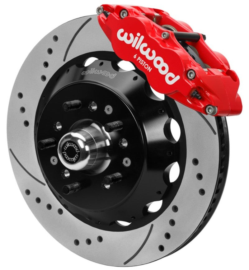 Wilwood 70-81 FBody/75-79 A&XBody Fnsl6r Frt BBK 14in D/S Rtr Red Calipers Use w/ Pro Drop Spindle - My Store