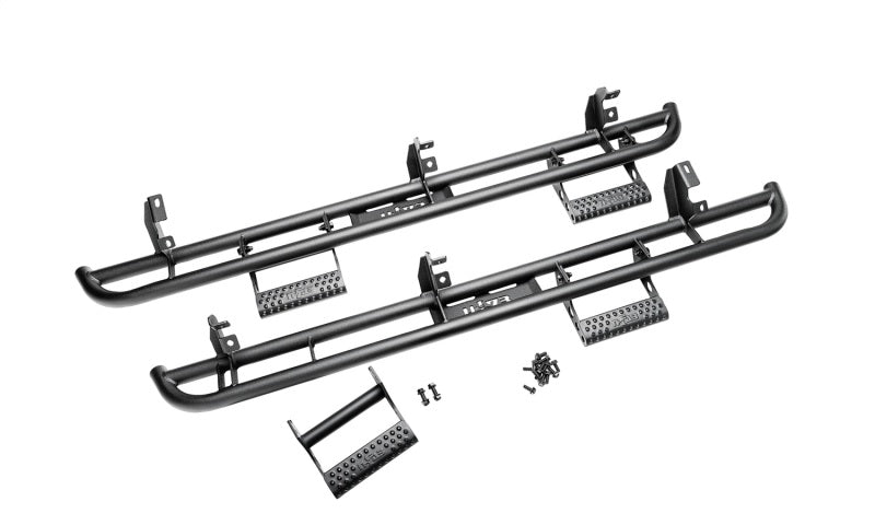 N-Fab RKR Step System 2022 Nissan Frontier CC (All Beds) Gas SRW - Cab Length - Tex. Black - 1.75in - Mammoth Racing -