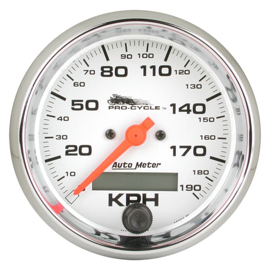 Autometer Pro-Cycle Gauge Speedo 3 3/4in 120 Mph Elec White - My Store