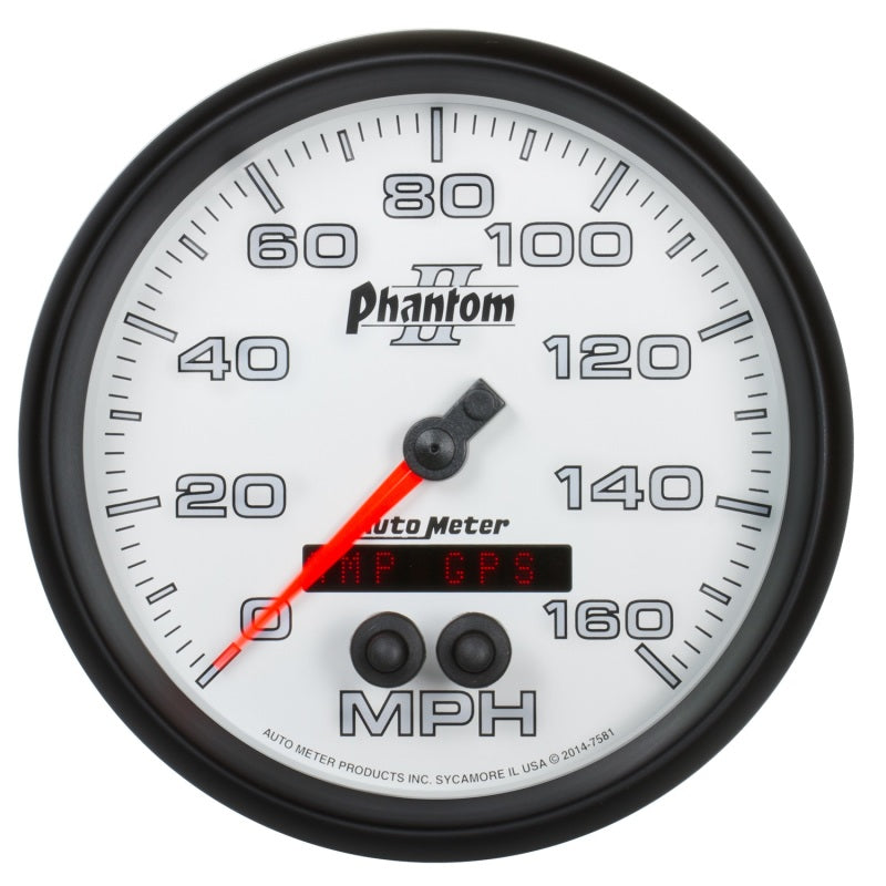 Autometer Phantom II 5in 0-140mph In-Dash Electronic GPS Programmable Speedometer - My Store