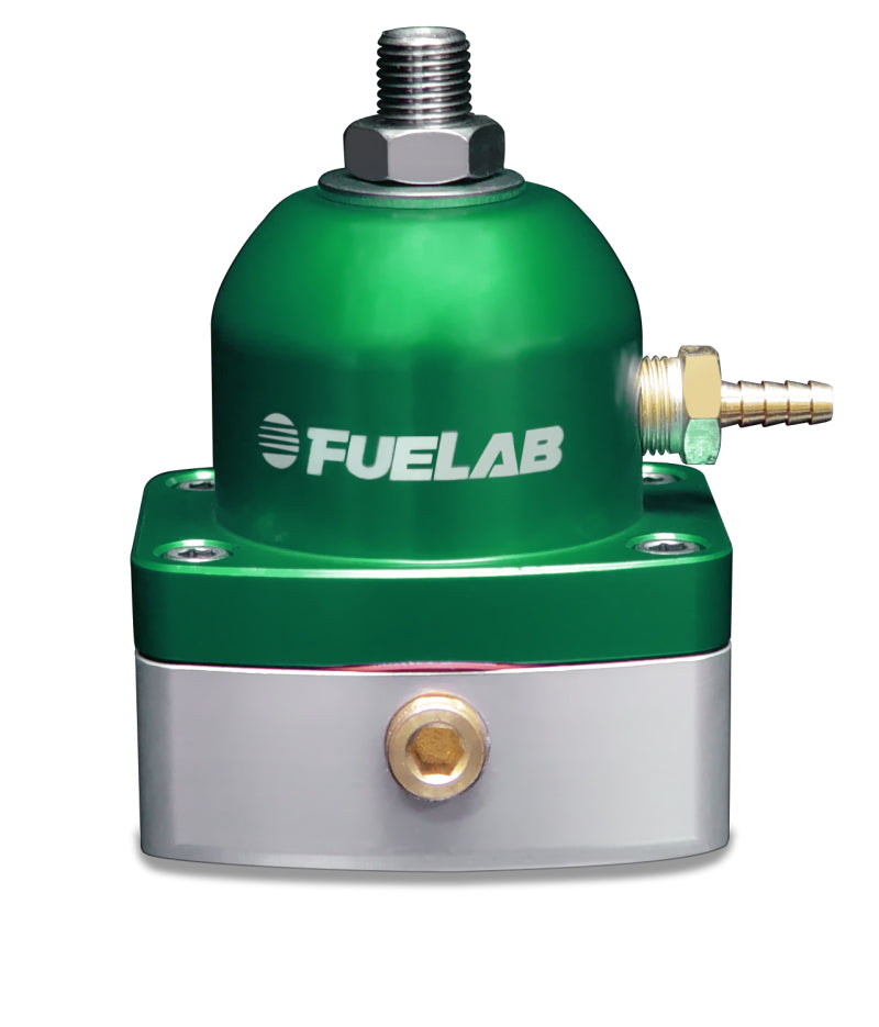 Fuelab 515 TBI Adjustable FPR 10-25 PSI (2) -6AN In (1) -6AN Return - Green - Mammoth Racing -