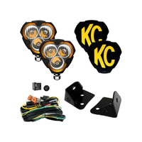 KC HiLiTES Jeep JK Flex ERA 3 2-Light Sys Pillar Mount (40w Combo Beam) - Mammoth Racing -